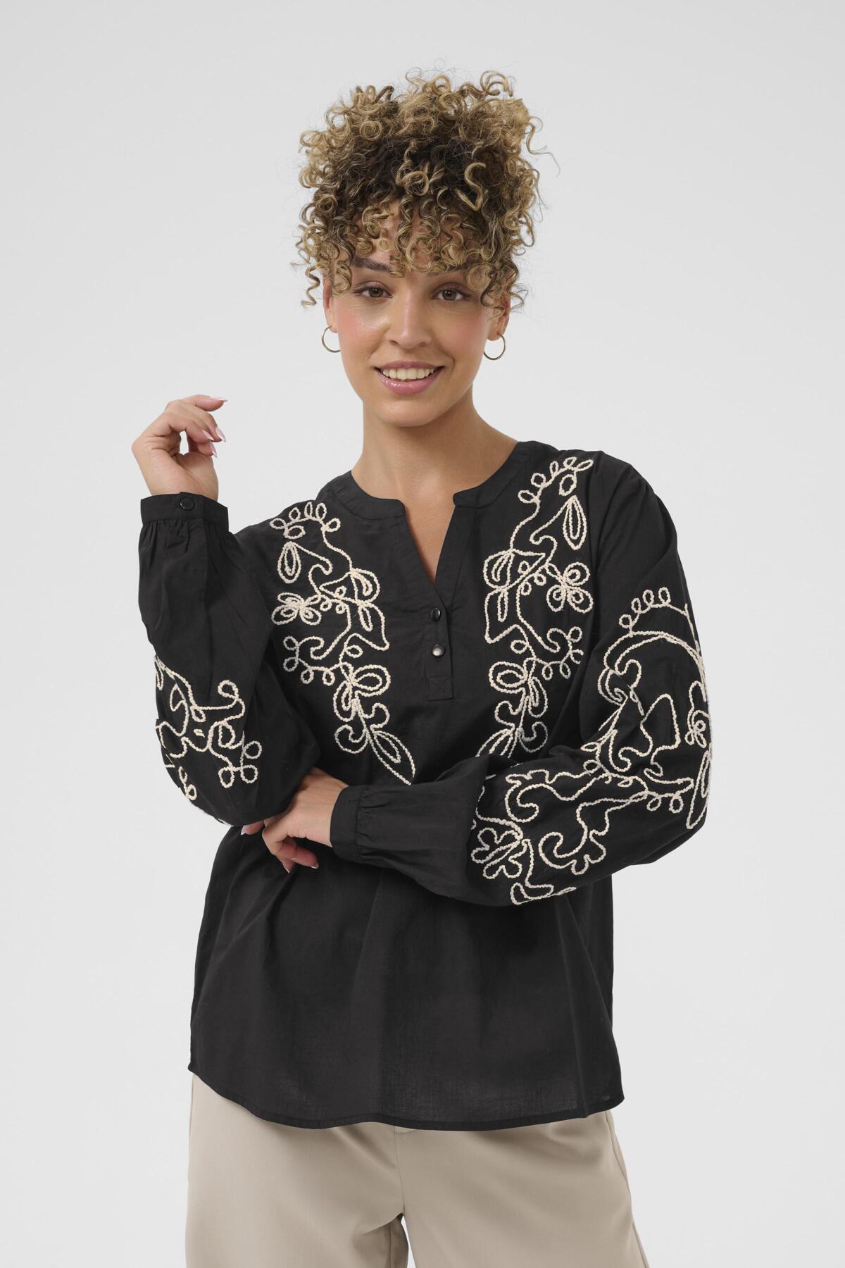 CRVia Blouse Pitch Black - 100120 - 10614398