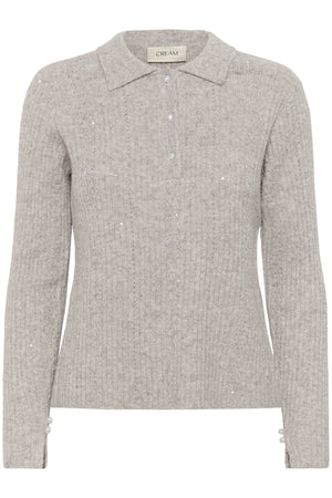 CRJolly Stickad Pikétröja String Melange - 1613051 - 10614426