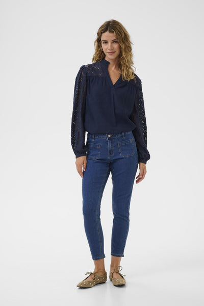 CRSanny Sorya 7/8 Jeans - Baii Portland Blue Denim - 104682 - 10614534 Thumbnail