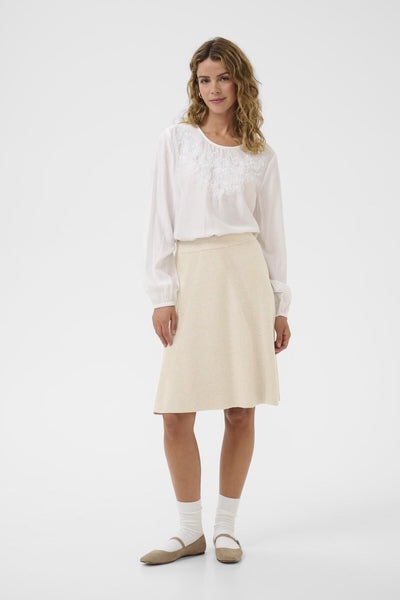 CRDela Skirt Oat melange - 100232 - 10614548 Thumbnail