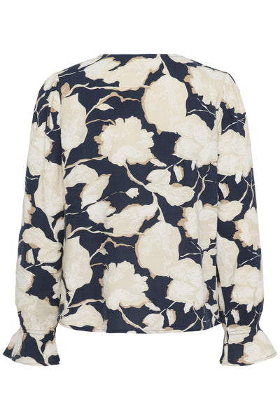 CRClaire Blouse Navy Flower Print - 109028 - 10614591 Thumbnail