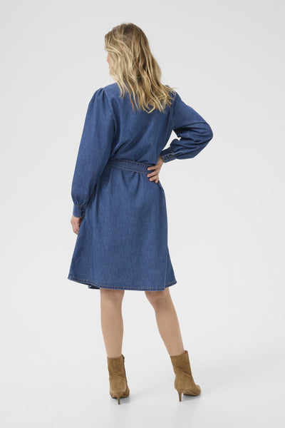 CREstelle LS Denimklänning Jasper Blue denim - 10614618 Thumbnail