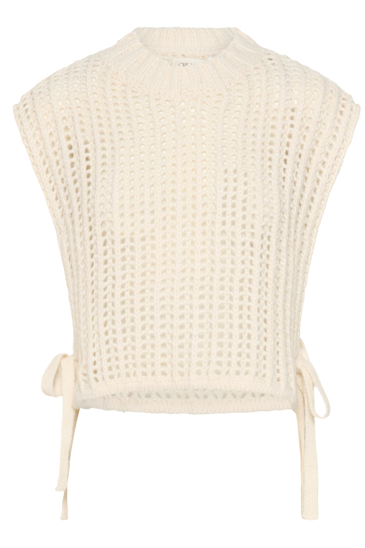 CRWullie stickad slipover Whisper White - 110701 - 10614719