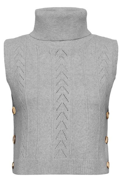 CRHoliday Knit Slipover Ljusgråmelerad - 100827 - 10614734 Thumbnail