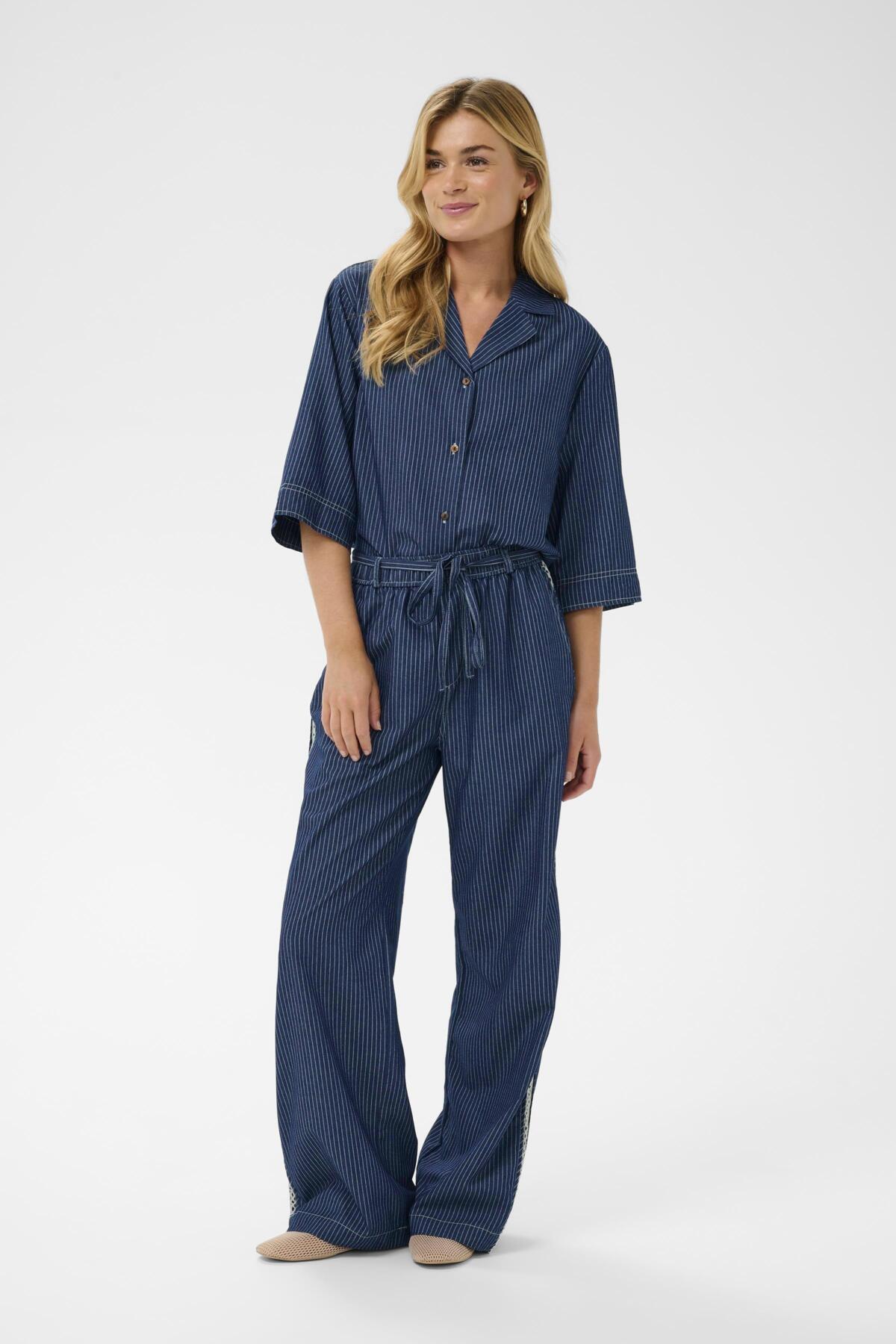 CRAgate byxor Rossland randig denim - 10 - 10614791
