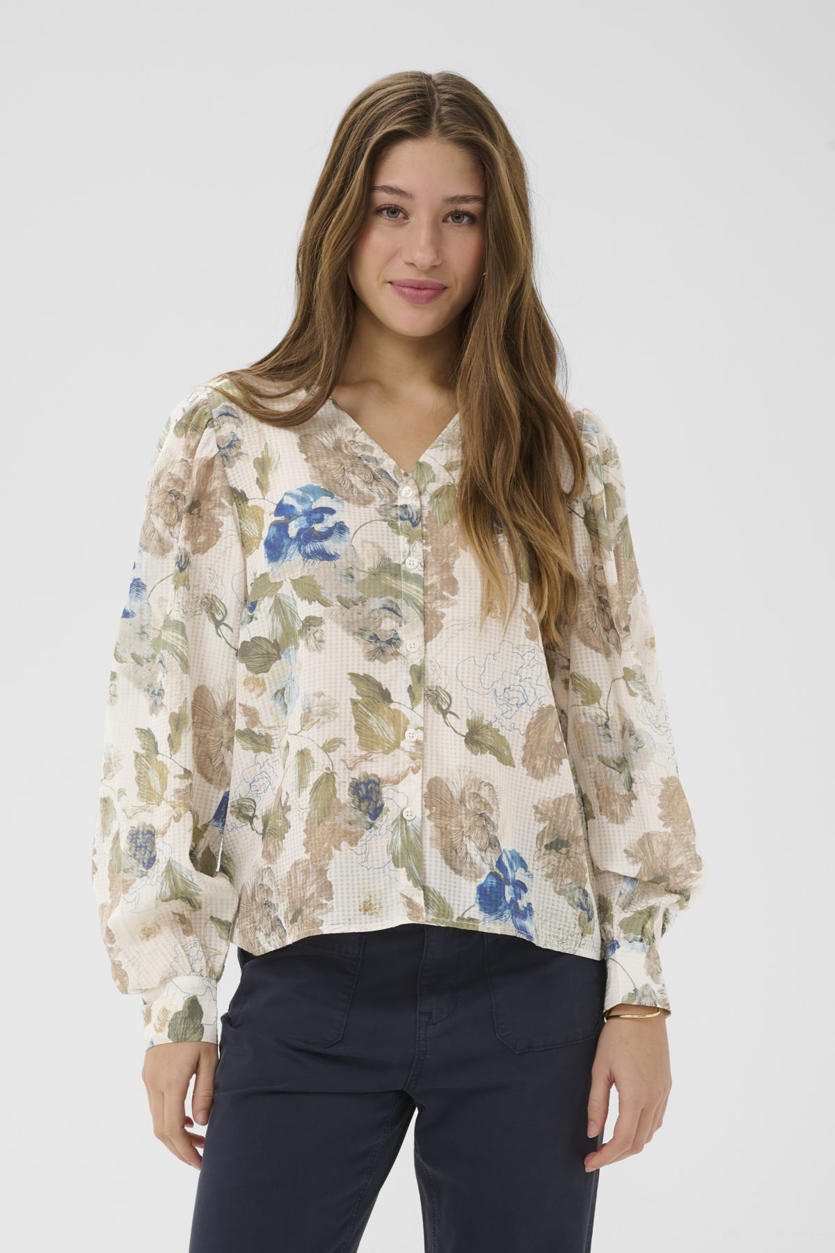 CRLucia Blouse Hailey Print med blå - 10951 - 10614805