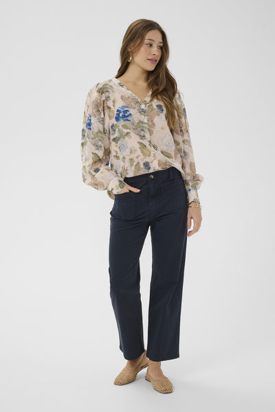 CRBerta 7/8 Twill - Audrey Fit Marinblå Blazer - 193923 - 10614864 Thumbnail