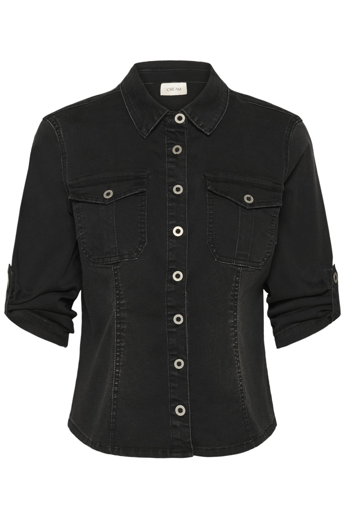 CRUniforma Denimskjorta Svart Tvättad Denim - 10614922