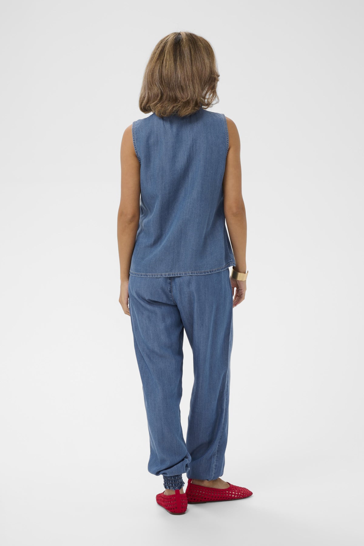 CRMolly Ärmlös Blus Jaspar Blue Denim - 109128 - 10614943