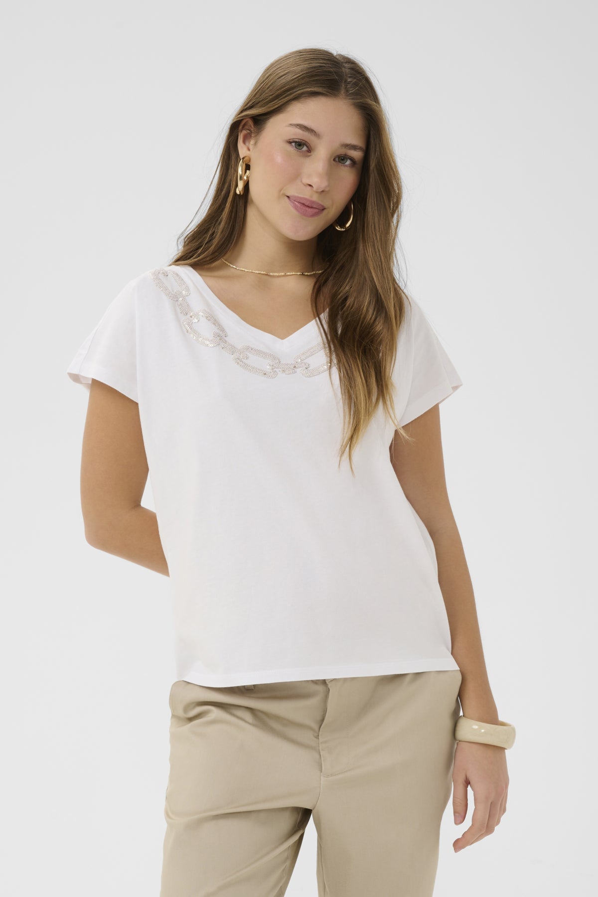 CRNibia T-shirt Snövit - 110602 - 10615016