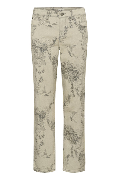 CRVatta Jacquard Pant Ecru Flower Jacquard - 109544 - 10615126 Thumbnail