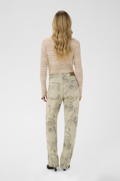 CRVatta Jacquard Pant Ecru Flower Jacquard - 109544 - 10615126 Thumbnail