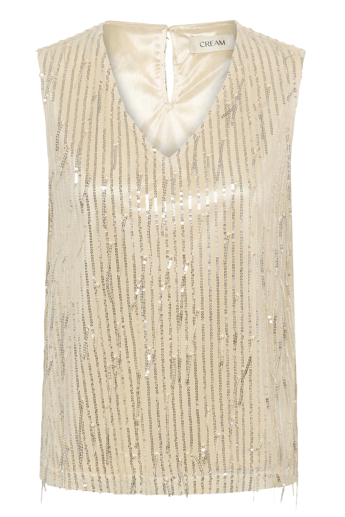 CRClei Sequin Blouse Champagne Silver Sequins - 105 - 10615161
