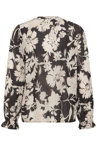 CRHailey Blus Mörkbrun Blomma - 109590 - 10615173 Thumbnail