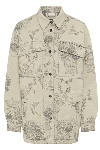 CRVatta Deco Jacket Ecru Flower Jacquard - 109544 - 10615201 Thumbnail