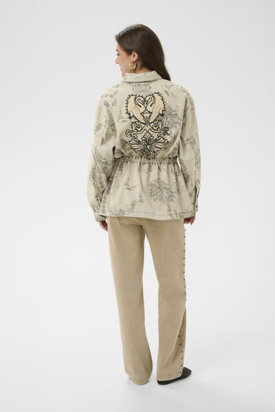 CRVatta Deco Jacket Ecru Flower Jacquard - 109544 - 10615201 Thumbnail