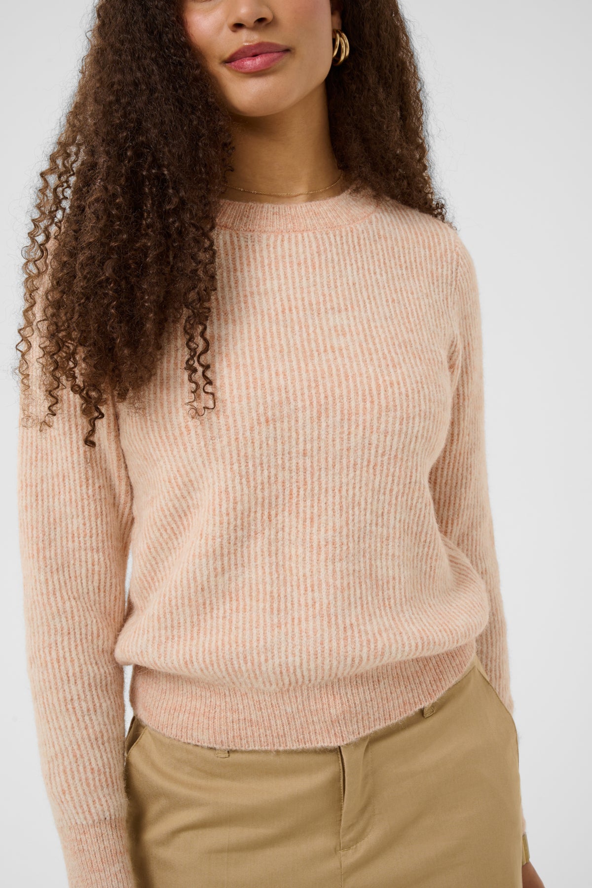 CRSienna stickad tröja Pink Sand Melange - 1513181 - 10615227
