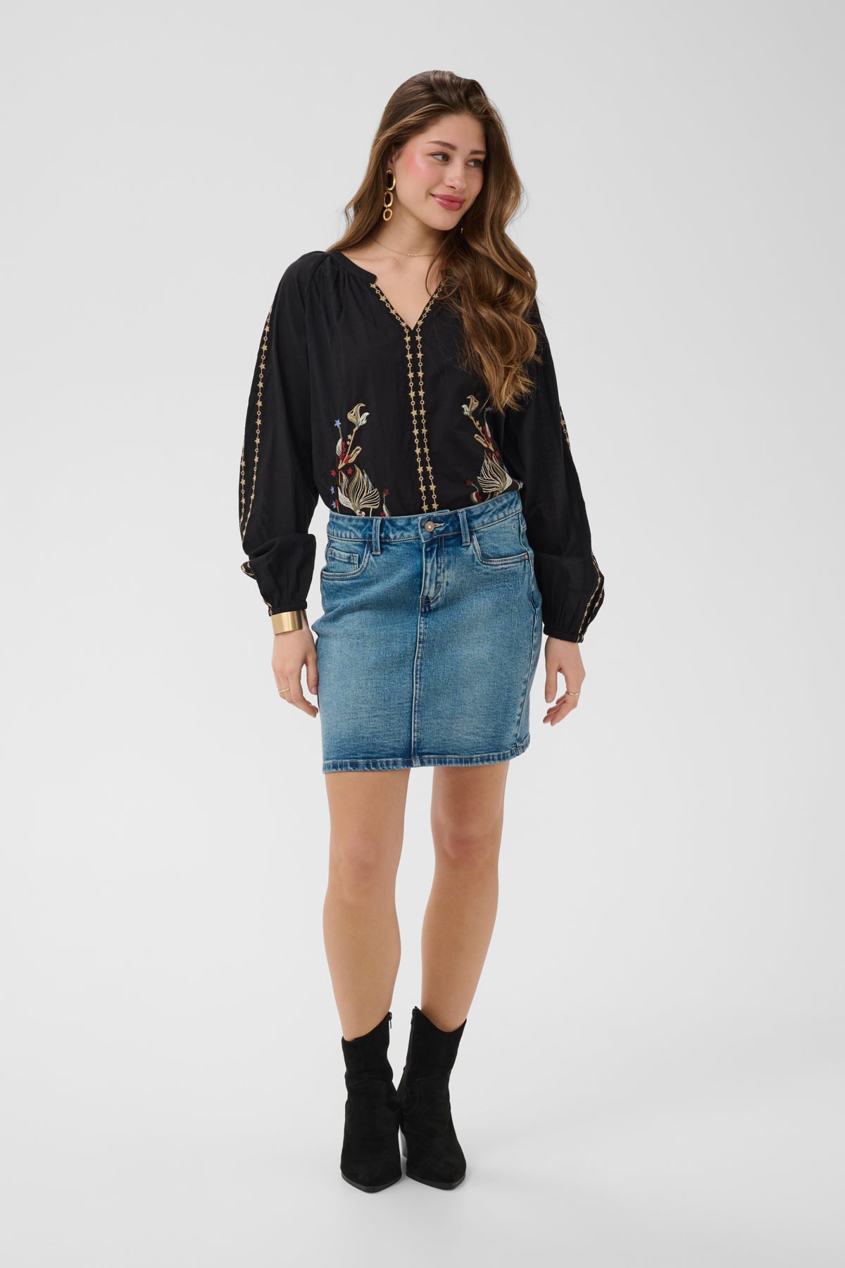 CRDarla Denimkjol Smithers Mid Blue Denim - 1095 - 10615235