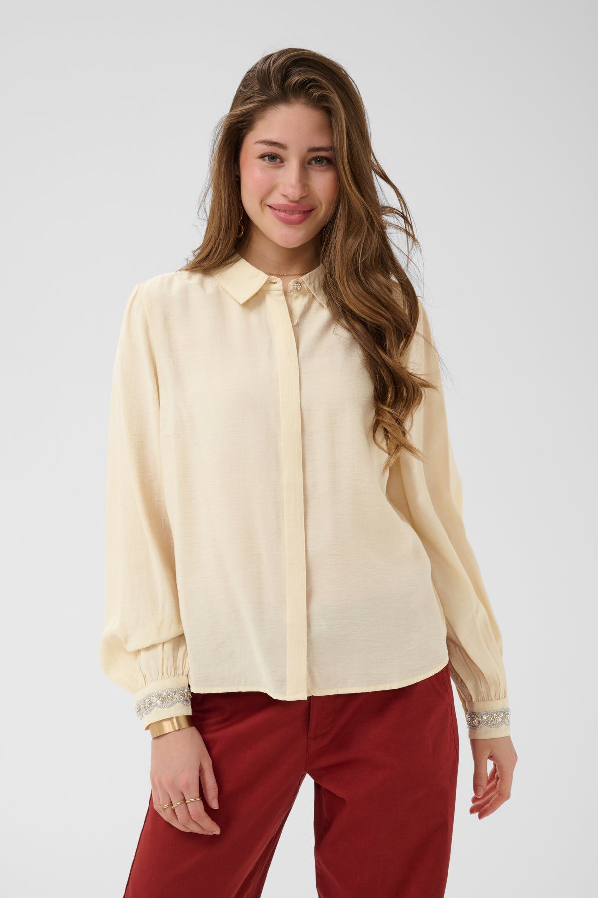 CRTiffany Shirt Bleached Sand - 131008 - 10615251