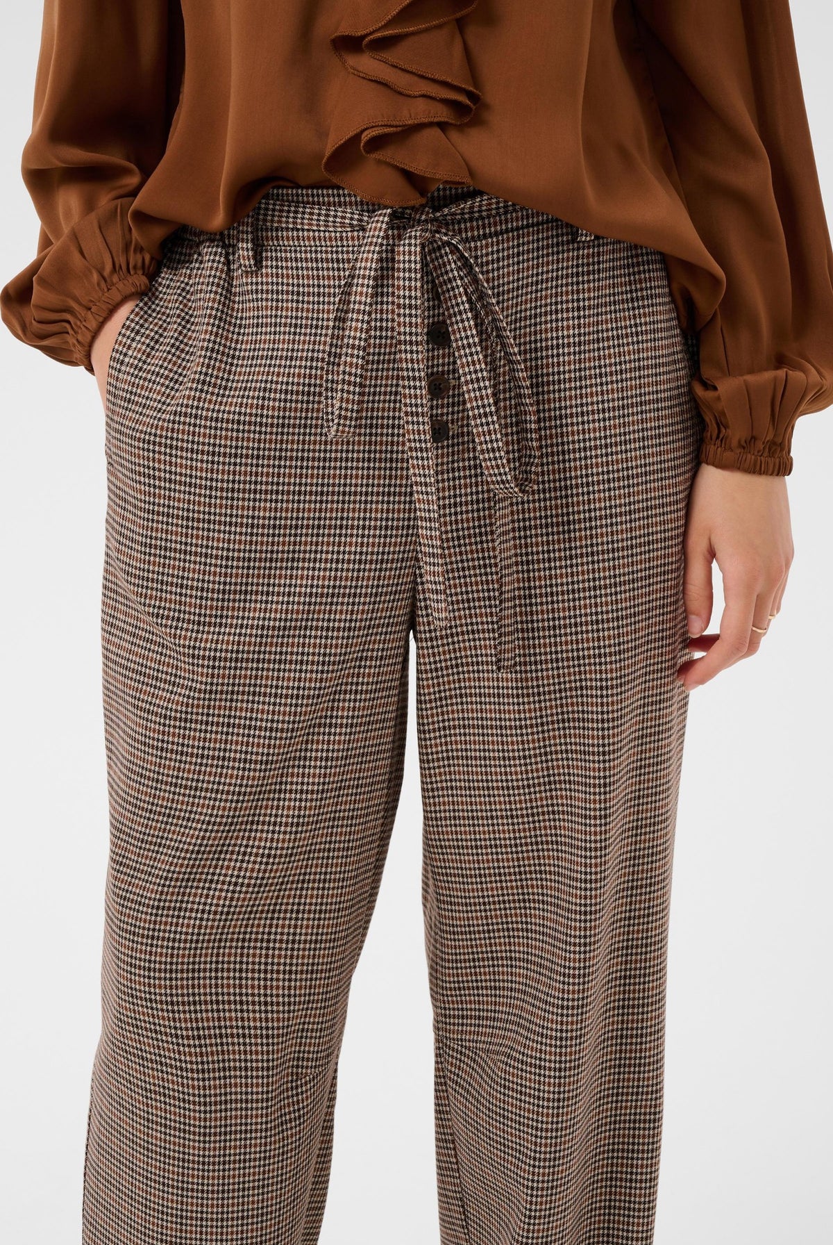 CRElisMay Pant Brown Check - 109875 - 10615278