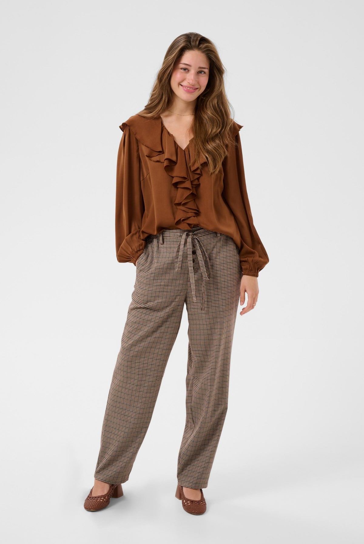 CRElisMay Pant Brown Check - 109875 - 10615278