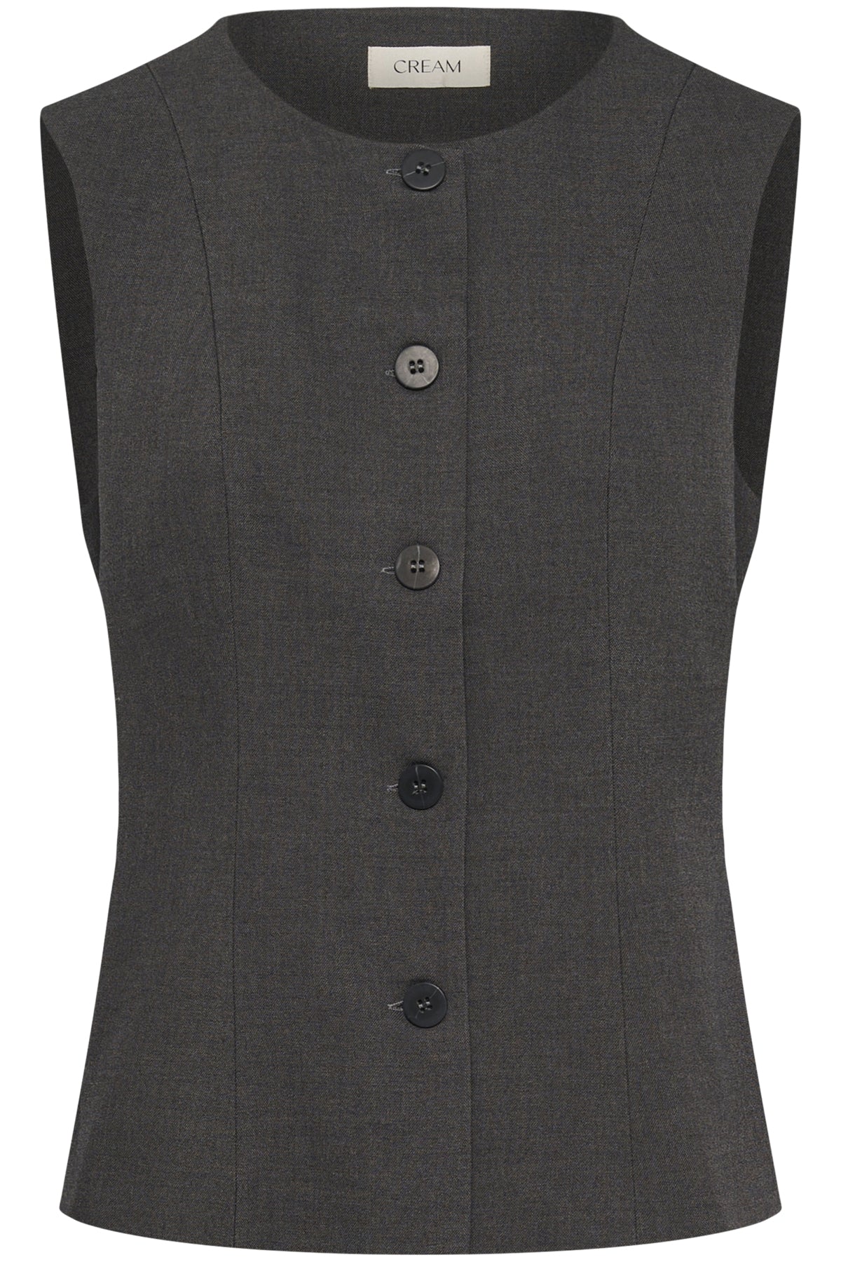 CRLonge Vest Mörkgrå Melerad - 101156 - 10615345