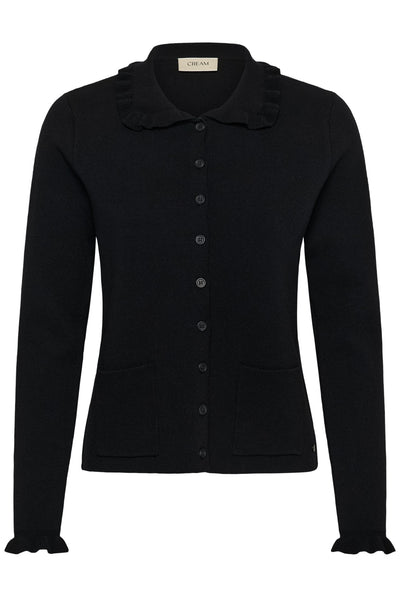 CRDela Stickad Kofta Pitch Black - 100120 - 10615362 Thumbnail