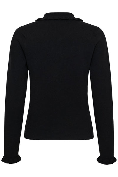 CRDela Stickad Kofta Pitch Black - 100120 - 10615362 Thumbnail