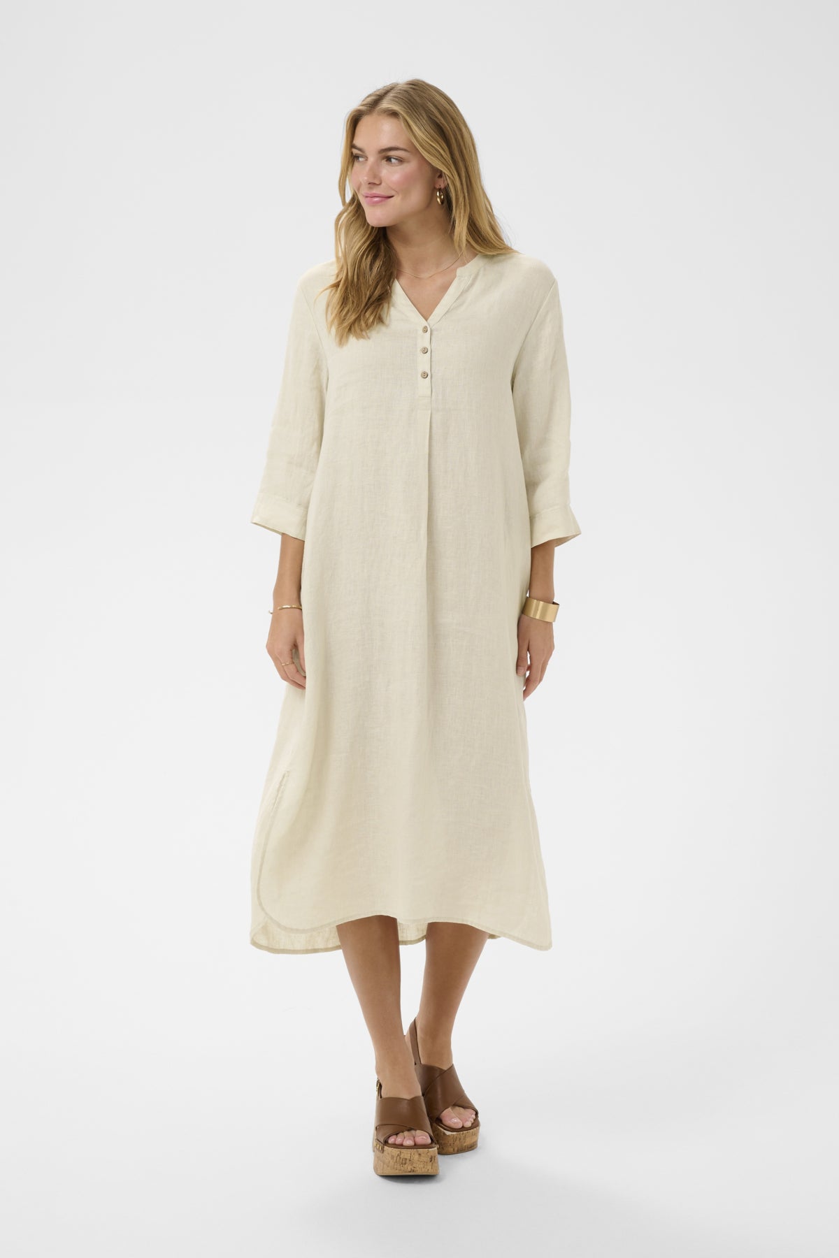CRBellis Caftan Klänning Crispy Sand - 104537 - 10615405