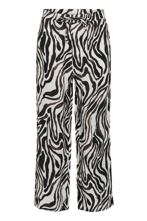 CRBellis Linen Pant Black White Animal - 109051 - 10615410