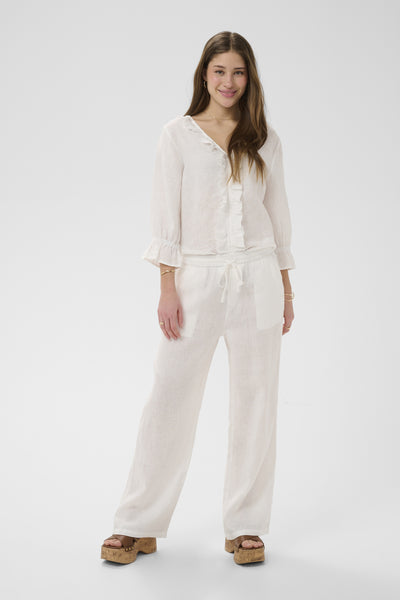 CRBellis Linen Pant Snow White - 110602 - 10615410 Thumbnail