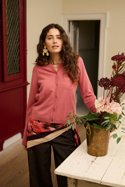 CRAshli Scarf Red Flower - 110075 - 10615495 Thumbnail