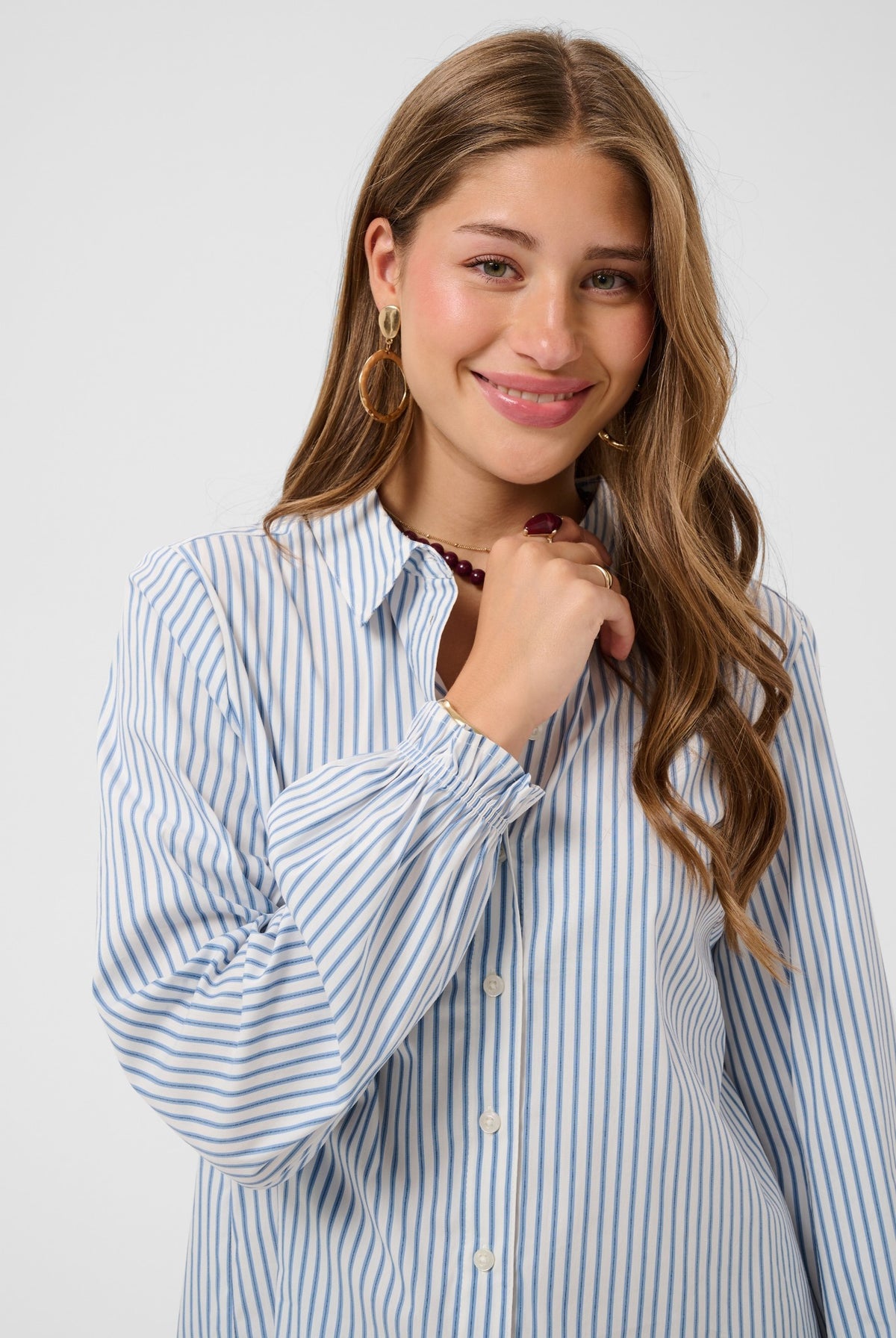 CRAya långärmad skjorta Air Blue Stripe - 109907 - 10615770
