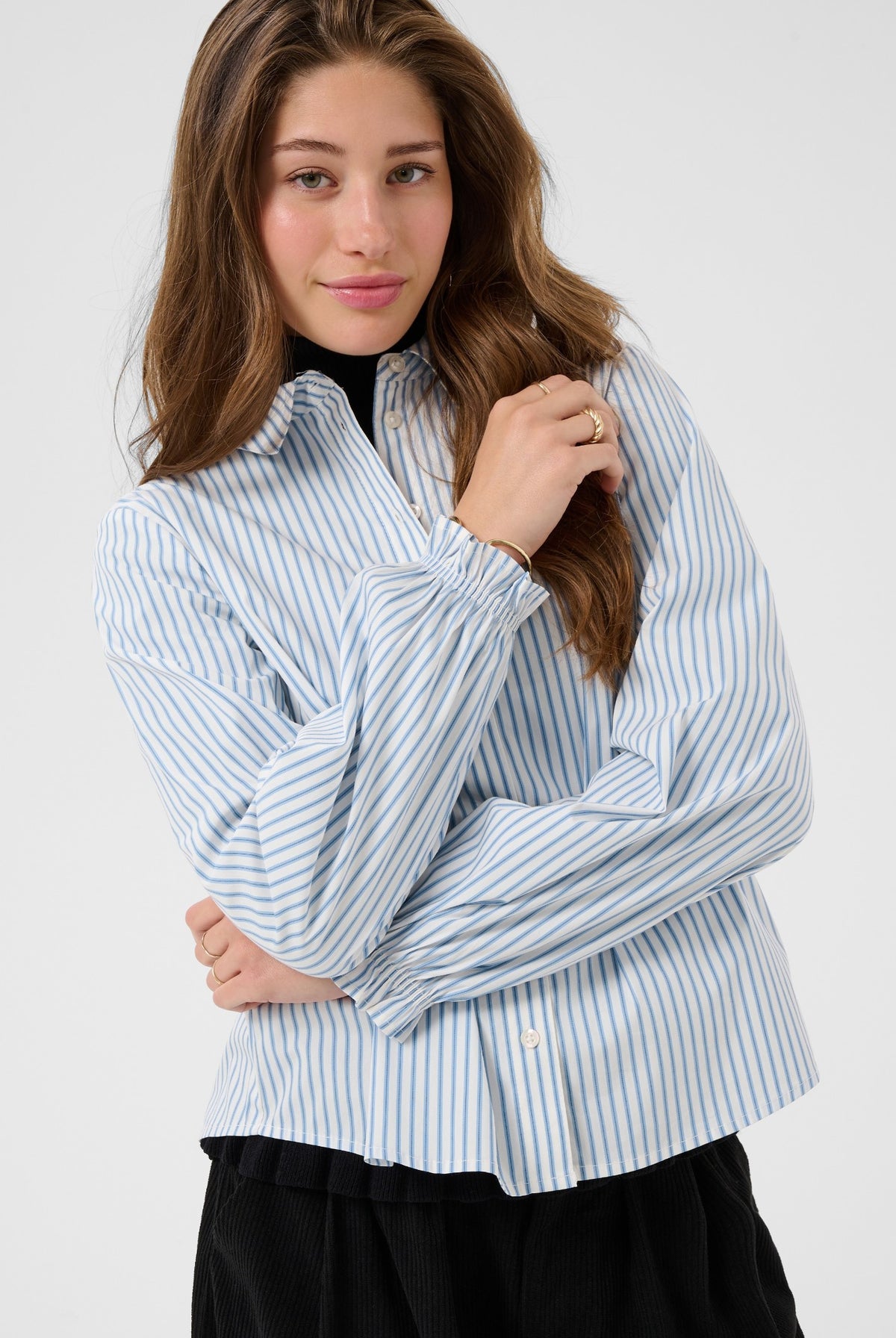 CRAya långärmad skjorta Air Blue Stripe - 109907 - 10615770