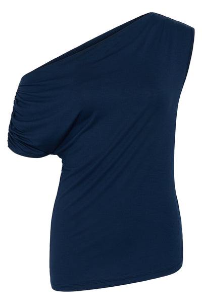 CRSonya Draped T-Shirt Navy Blazer - 193923 - 10615791 Thumbnail