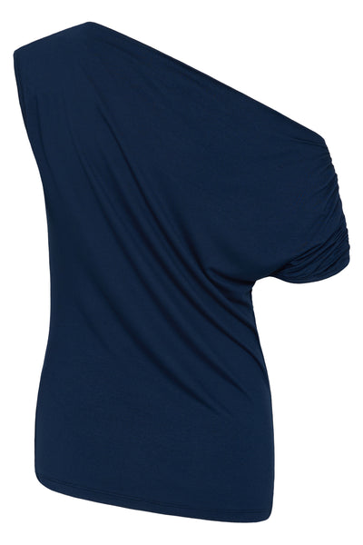CRSonya Draped T-Shirt Navy Blazer - 193923 - 10615791 Thumbnail