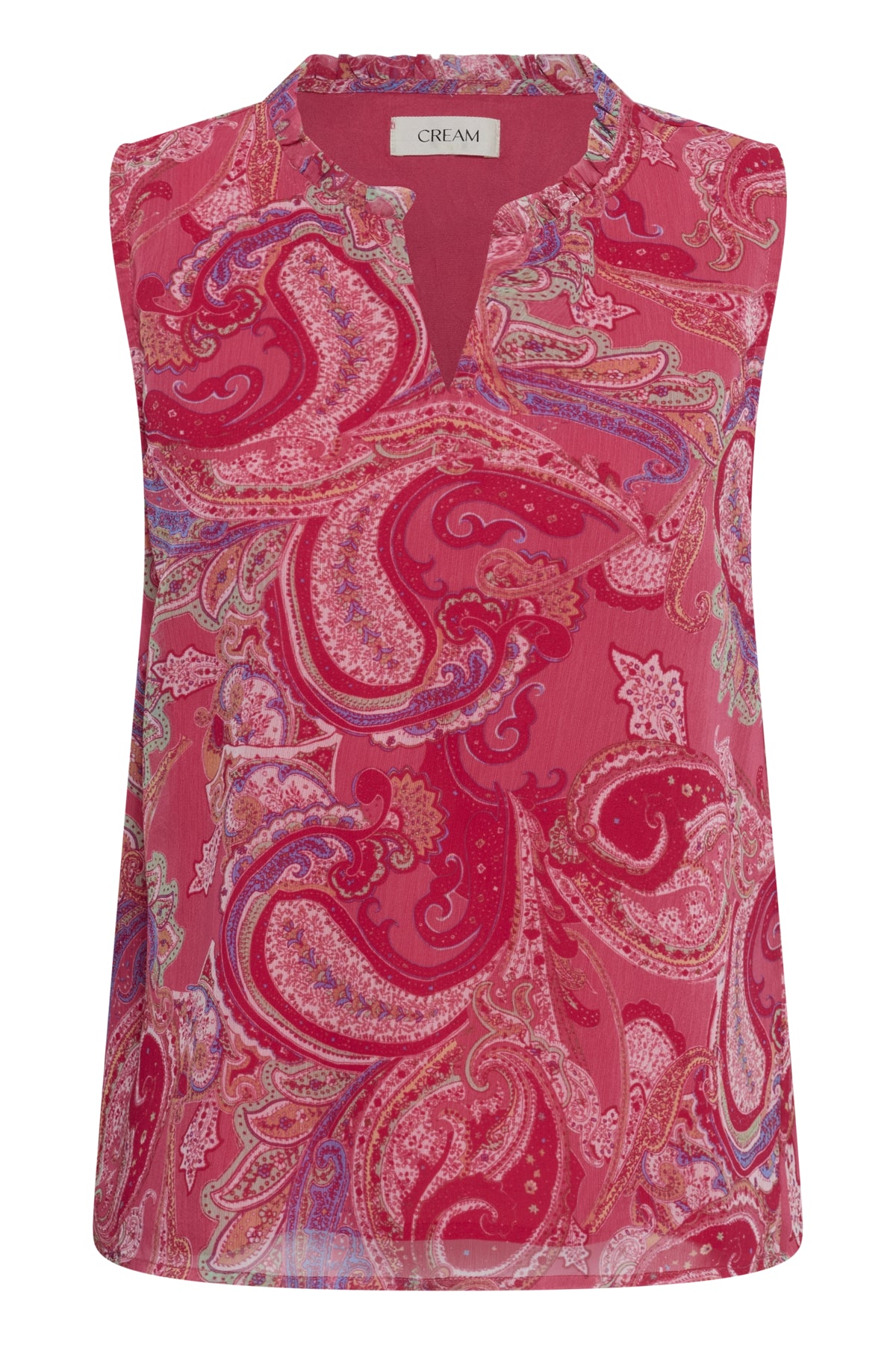 CRYuna Liselin Ärmlös blus rosa paisley - 105417 - 10615793