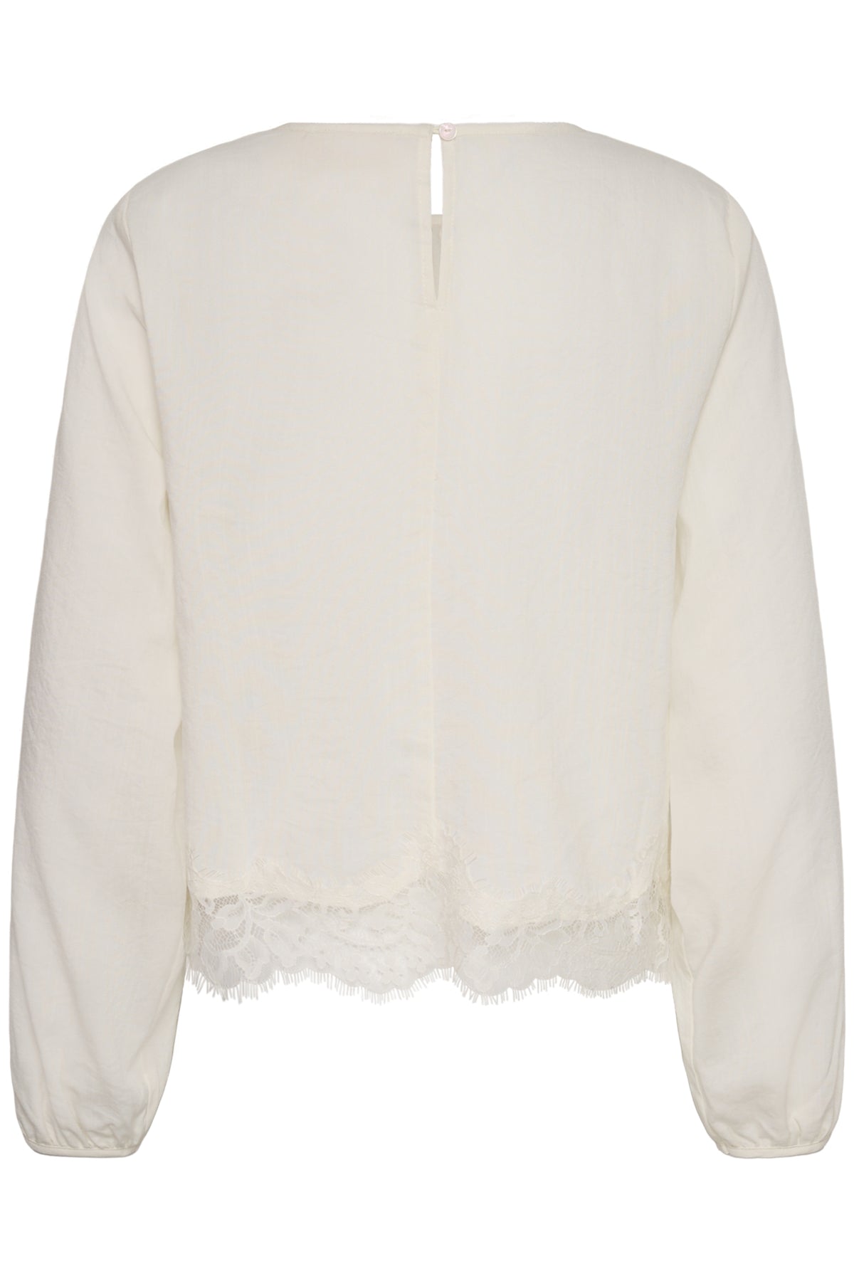 CRTamira Blus med spetsdetaljer Eggnog - 120601 - 10616011