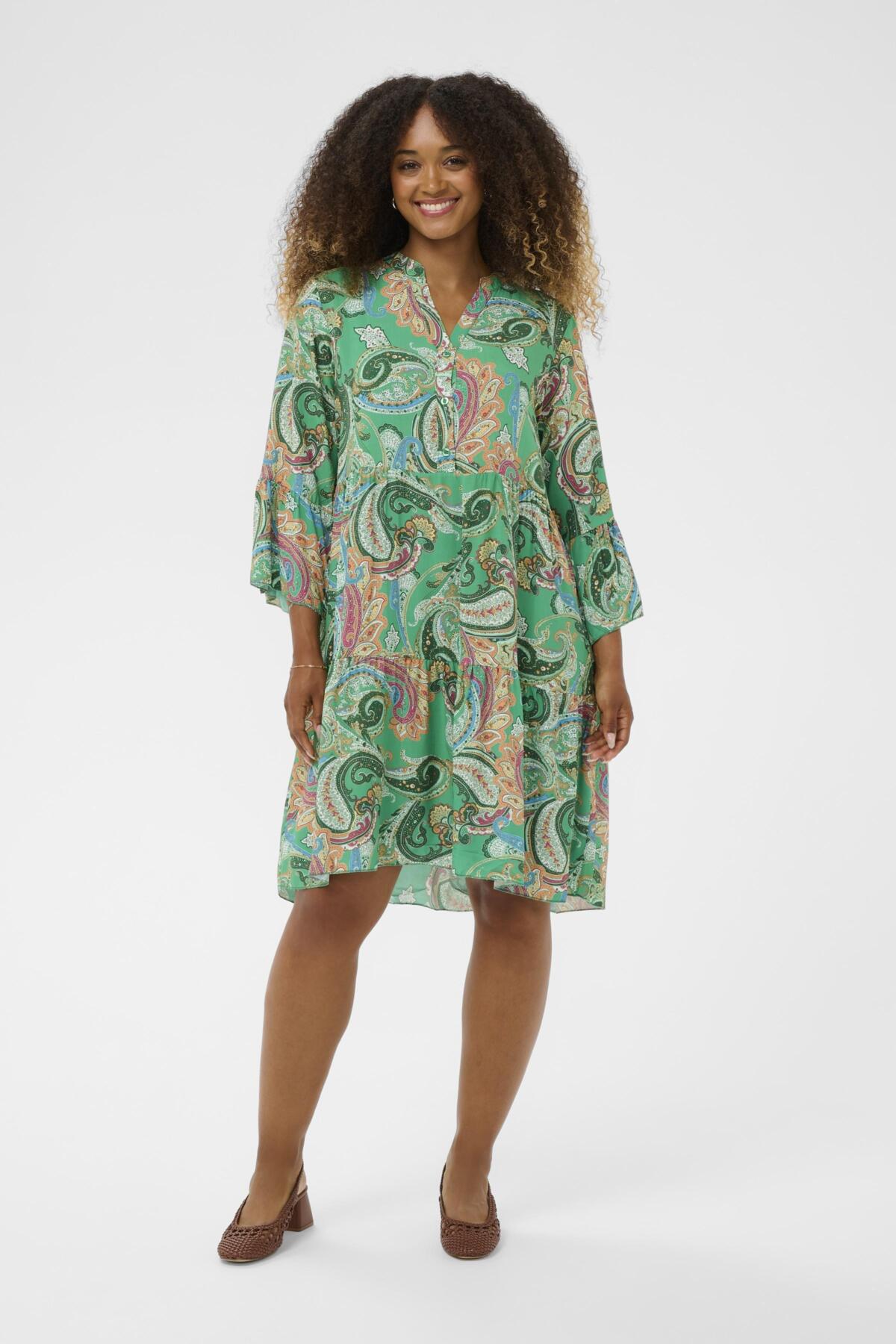 CRGina Klänning Grön Paisley - 10650816