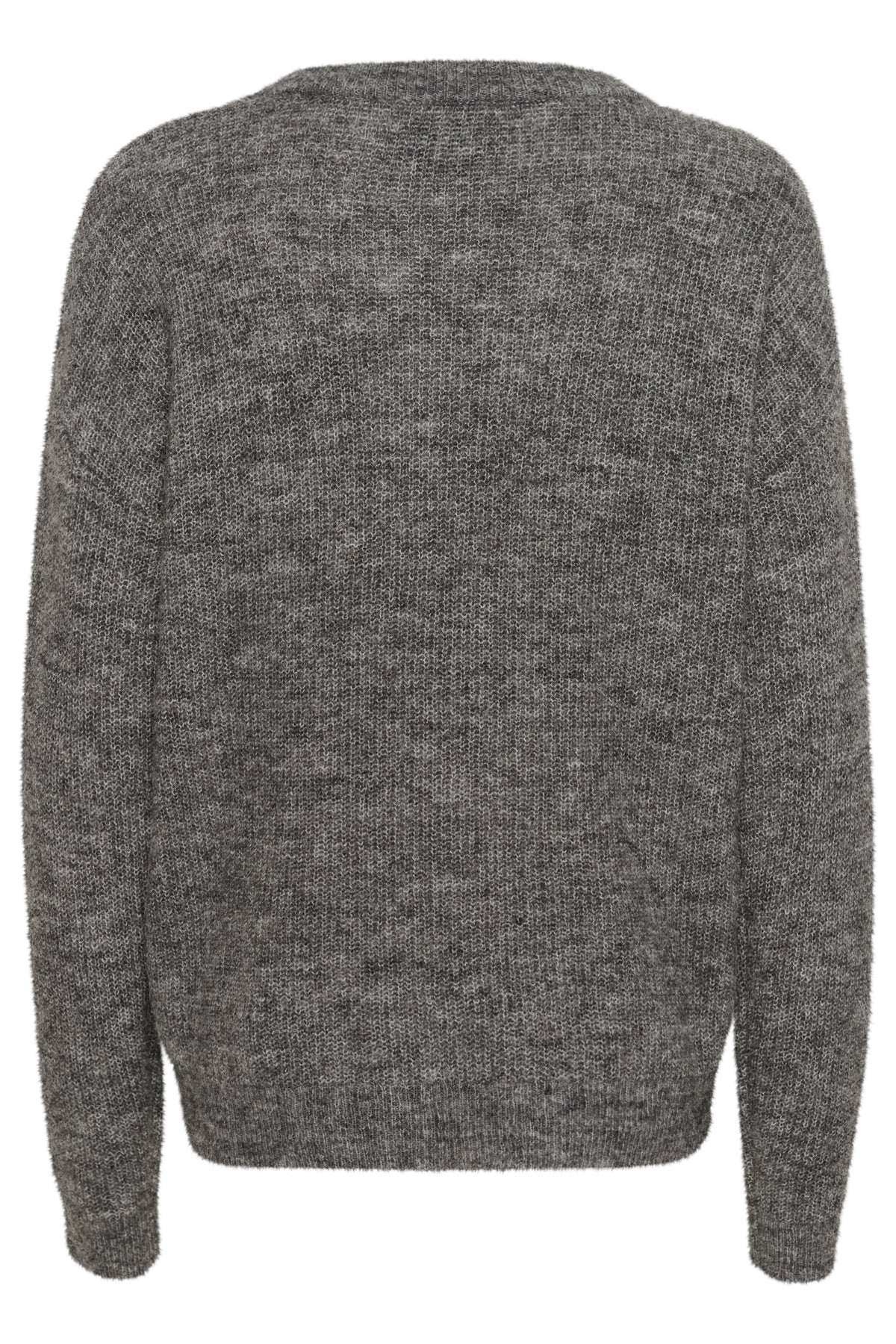 05 THE KNIT PULLOVER 10703603 Mörkgråmelerad