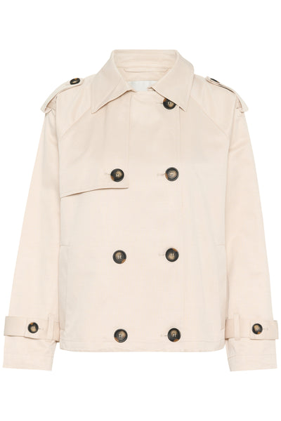 MiraMW Kort trenchcoat Oatmeal Thumbnail