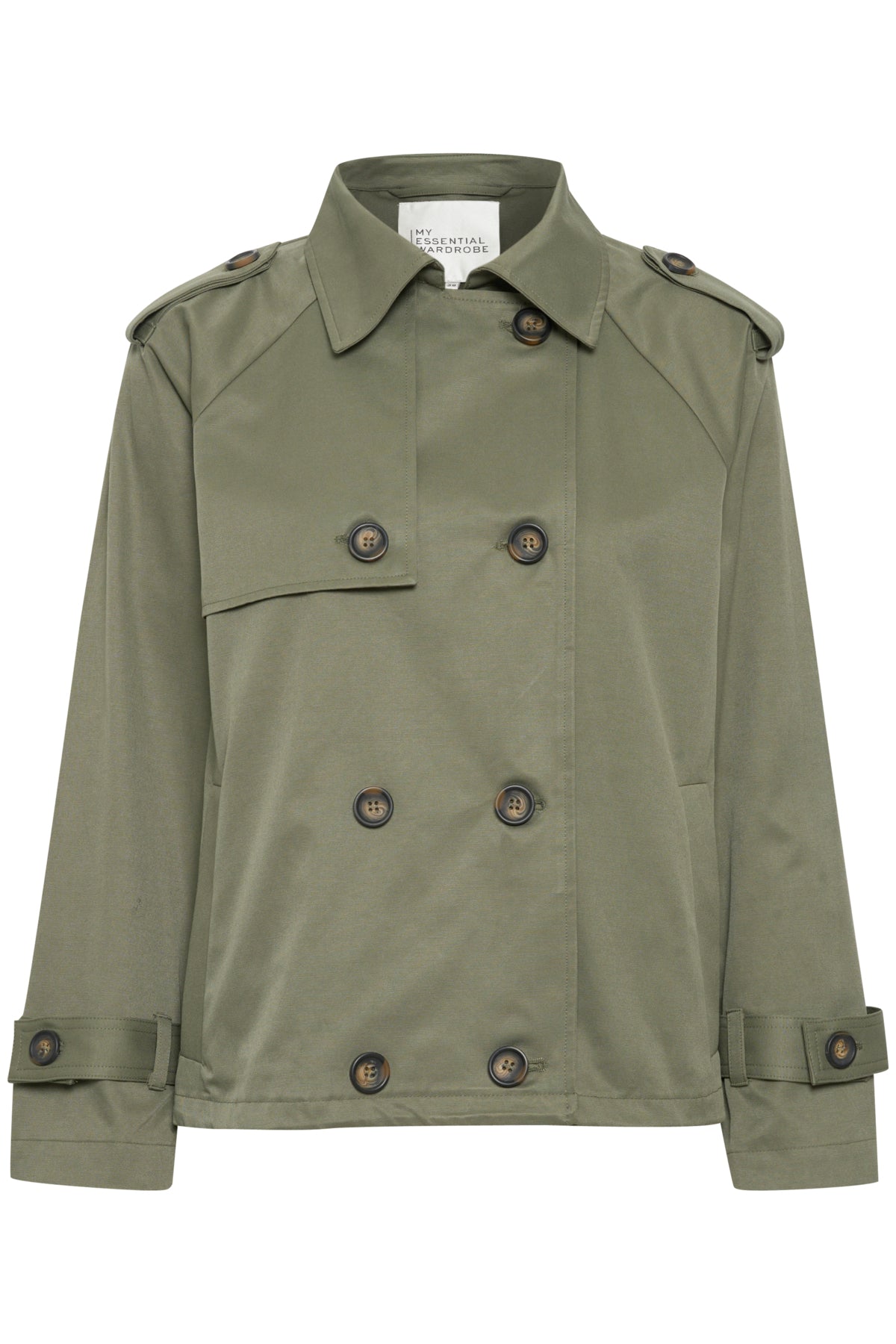 MiraMW Kort trenchcoat Dusty Olive