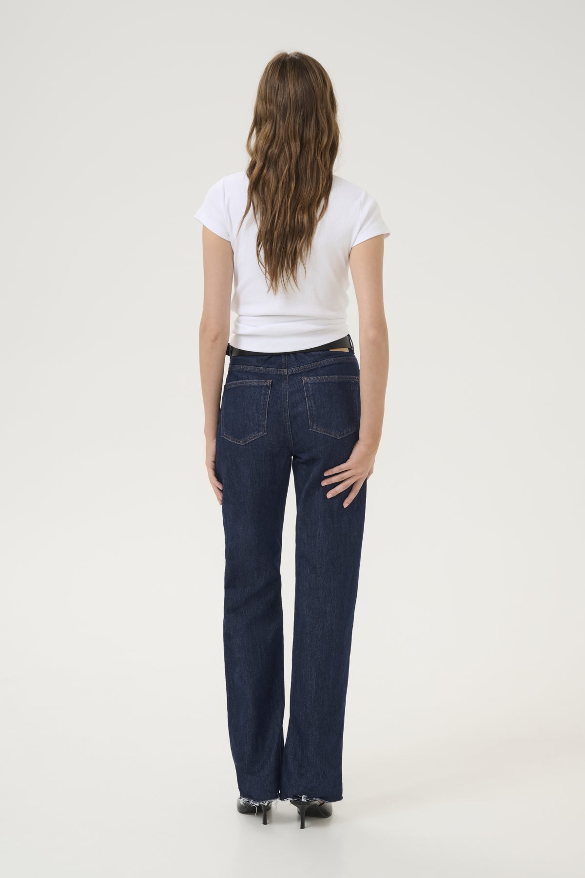 DaisyMW 139 High Straight Slit Dark Blue Un-Wash - 10704233