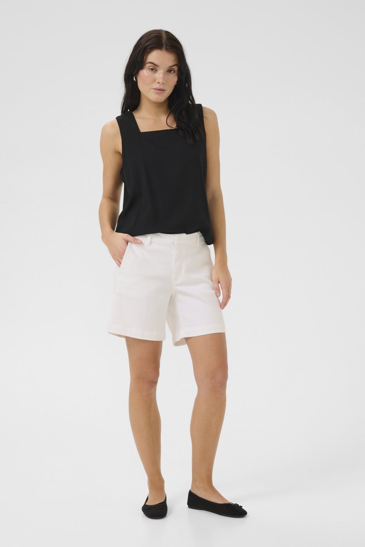 LaraMW 149 Shorts Bright White - 10704301