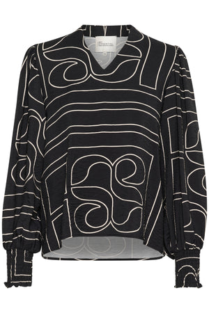 KellyMW Blus Svart AOP - 10704579