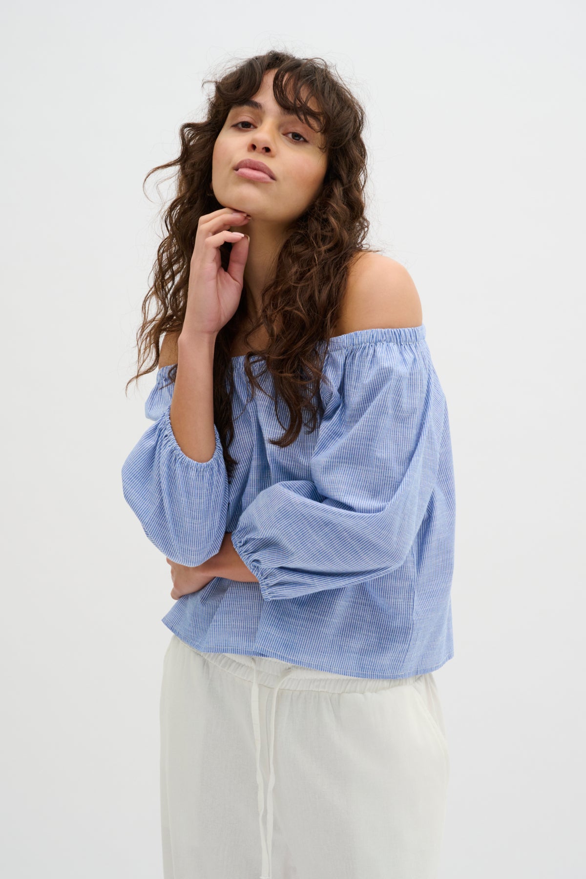 SkyeMW Blus Delft Blue Striped - 10704683