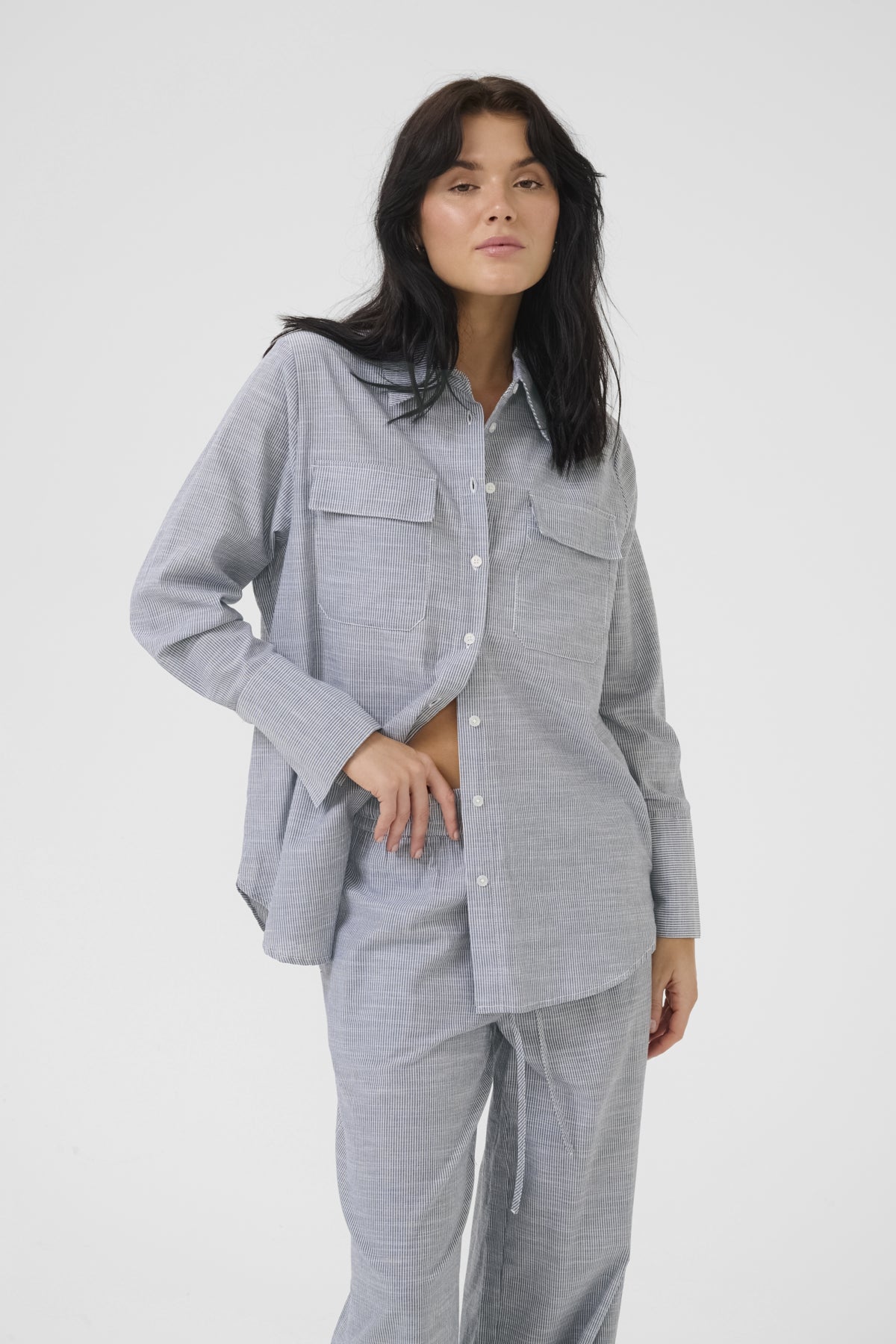 SkyeMW Skjorta Dark Sapphire Blue Randig - 10704690