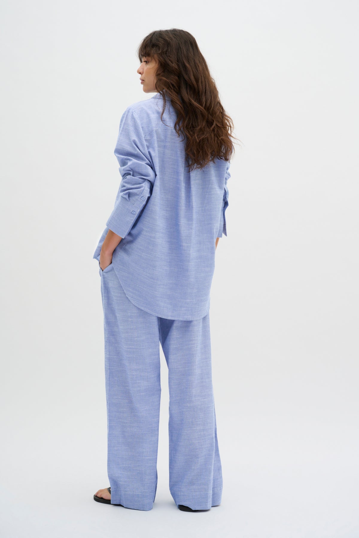 SkyeMW Wide Pant Delft Blue Striped - 10704723