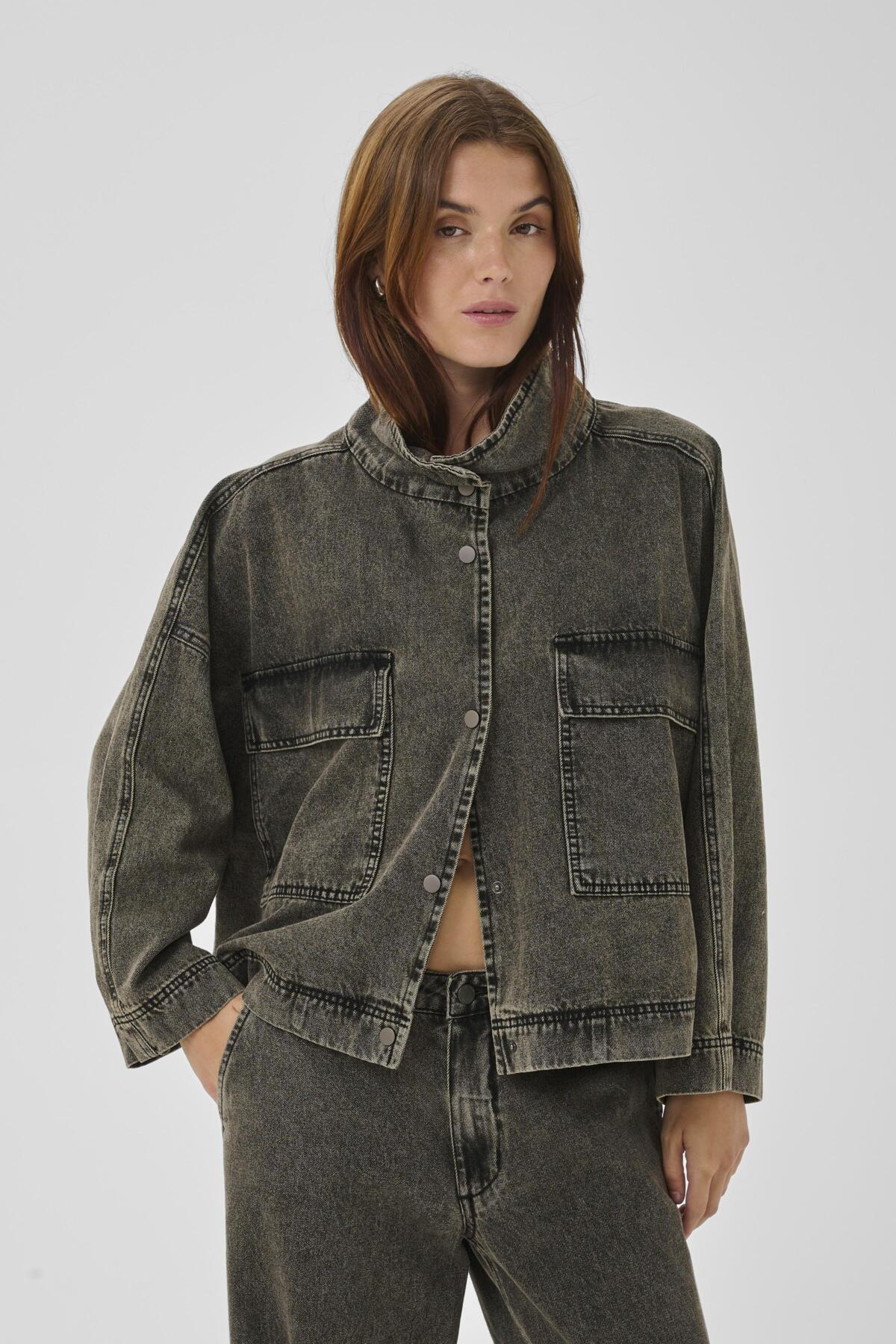 TessaMW 160 Jacka Medium Grey Dirty Wash - 10704774