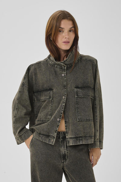 TessaMW 160 Jacka Medium Grey Dirty Wash - 10704774 Thumbnail